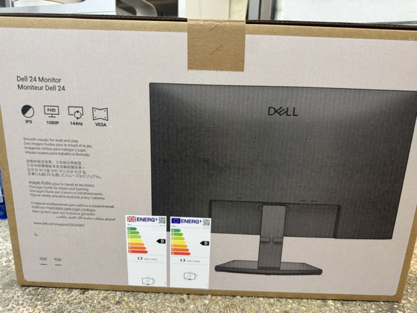 Dell 24 Monitor (SE2425H) — מסך עודפים חדש, 24 אינץ׳, אחריות לשנה — תמונה 2
