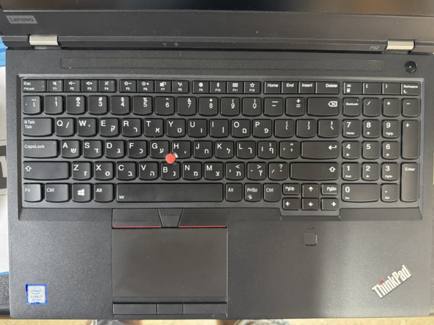 Lenovo ThinkPad P52 — ‏15.6 אינץ׳, i7 8-Core דור 8, ‏32GB, ‏238GB SSD, Quadro P1000 — תמונה 3